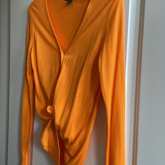 Beautiful attitude pumpkin coloured lightweight button up cardigan in size S - Picture 5 of 7